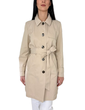 Carica l&#39;immagine nel visualizzatore di Gallery, TRENCH DONNA BEIGE MONOPETTO CON CINTURA

