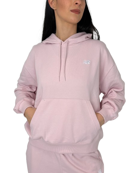 FELPA DONNA CON CAPPUCCIO ROSA