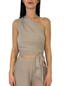 TOP DONNA MONOSPALLA ORO