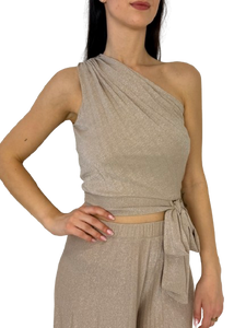TOP DONNA MONOSPALLA ORO