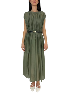 ABITO VERDE MILITARE CON CINTURA