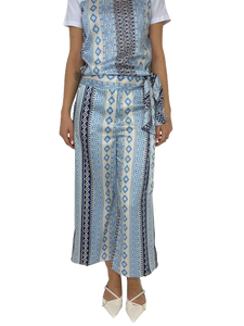 PANTALONE CELESTE FANTASIA GEOMETRICA