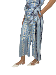 PANTALONE CELESTE FANTASIA GEOMETRICA