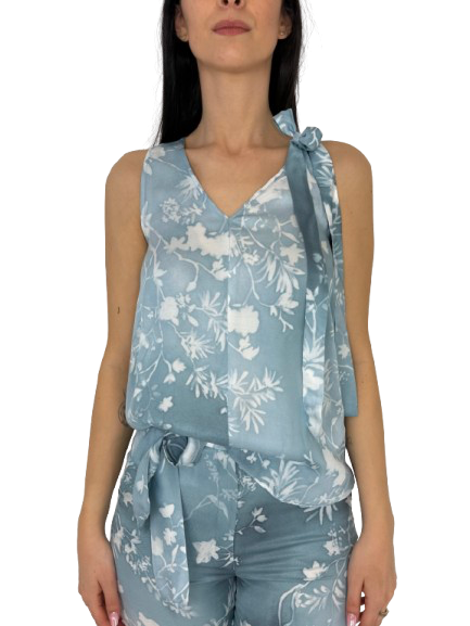 TOP DONNA AZZURRO