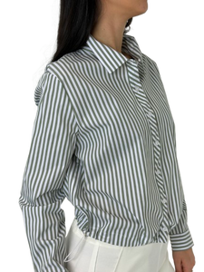 CAMICIA DONNA CORTA A RIGHE