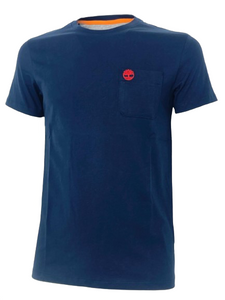 T-SHIRT BLU CON LOGO