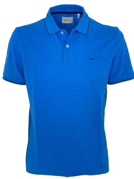 POLO UOMO BLU 100% COTONE