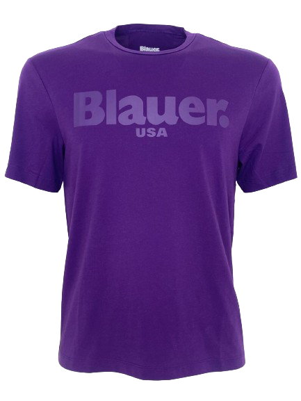 T-SHIRT UOMO VIOLA CON LOGO