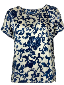 BLUSA DONNA A FANTASIA BLU