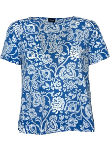 BLUSA DONNA A FANTASIA BLU