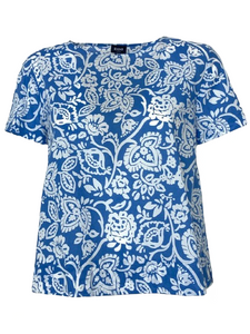 BLUSA DONNA A FANTASIA BLU