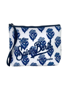 POCHETTE BIANCA FANTASIA BLU