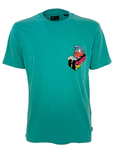 T-SHIRT UOMO VERDE 100% COTONE