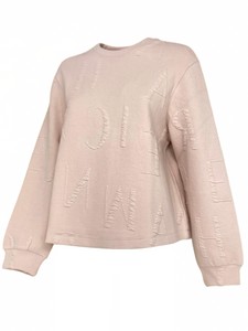 MAGLIA DONNA ROSA CON LOGO ALL-OVER