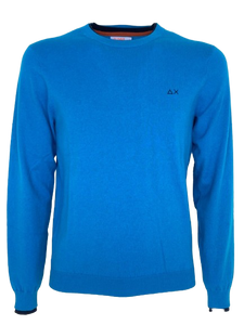 PULLOVER UOMO AZZURRO MISTO LANA