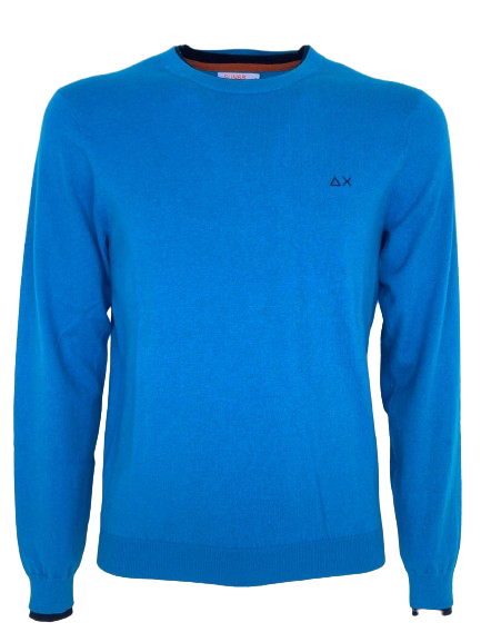 PULLOVER UOMO AZZURRO MISTO LANA