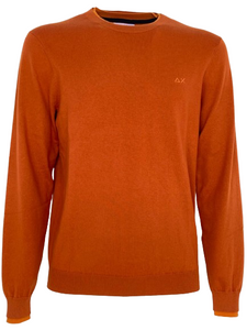 PULLOVER UOMO ARANCIO MISTO LANA