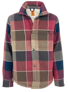 CAMICIA UOMO BEIGE/ROSSA FANTASIA CHECK