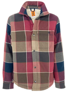 CAMICIA UOMO BEIGE/ROSSA FANTASIA CHECK