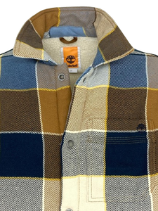 CAMICIA UOMO BEIGE/AZZURRA FANTASIA CHECK