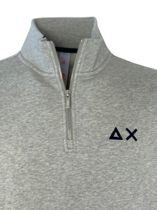 PULLOVER UOMO GRIGIO CON CERNIERA