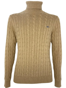 PULLOVER UOMO CAMMELLO COLLO ALTO