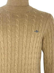 PULLOVER UOMO CAMMELLO COLLO ALTO