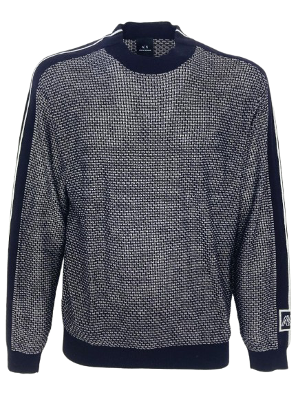 PULLOVER UOMO BLU/GRIGIO