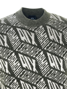 PULLOVER UOMO GRIGIO CON LOGO