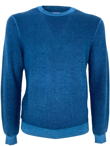 PULLOVER UOMO AZZURRO GIROCOLLO