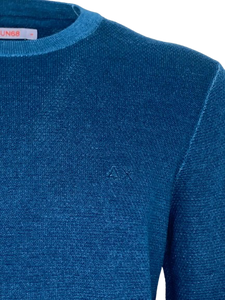 PULLOVER UOMO AZZURRO GIROCOLLO