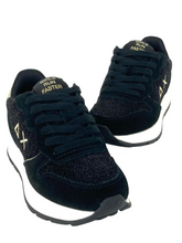 Carica l&#39;immagine nel visualizzatore di Gallery, SNEAKERS DONNA NERE Z44204 ALLY GLITTER TEXTILE
