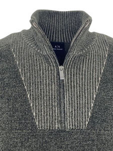 PULLOVER UOMO GRIGIO CON CERNIERA