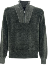 Carica l&#39;immagine nel visualizzatore di Gallery, PULLOVER UOMO GRIGIO CON CERNIERA
