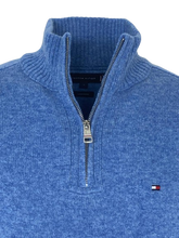 Carica l&#39;immagine nel visualizzatore di Gallery, PULLOVER UOMO AZZURRO CON CERNIERA
