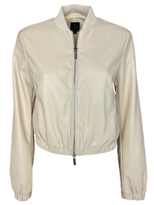 GIUBBINO DONNA IN ECO-PELLE PANNA
