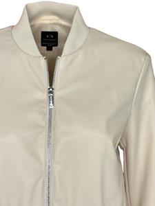 GIUBBINO DONNA IN ECO-PELLE PANNA