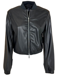 GIUBBINO DONNA IN ECO-PELLE NERO