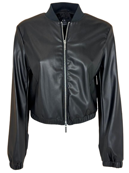 GIUBBINO DONNA IN ECO-PELLE NERO