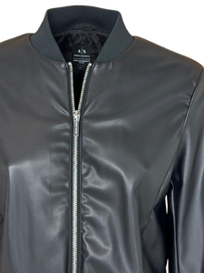 GIUBBINO DONNA IN ECO-PELLE NERO