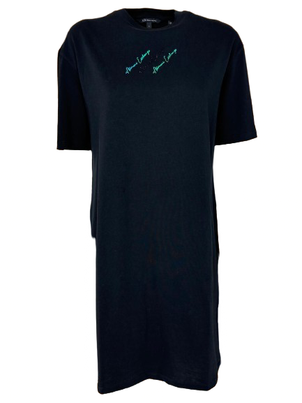 MAGLIA VESTITO NERO CON LOGO FRONTALE