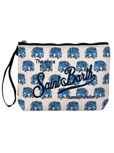 POCHETTE IN NEOPRENE CON ELEFANTI