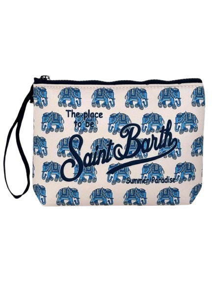 POCHETTE IN NEOPRENE CON ELEFANTI