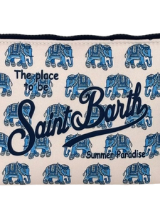 POCHETTE IN NEOPRENE CON ELEFANTI