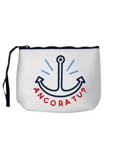 POCHETTE IN NEOPRENE BIANCA ANCORA TU