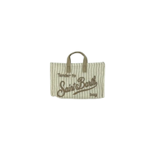Carica l&#39;immagine nel visualizzatore di Gallery, PORTACELLULARE BIANCO/BEIGE A RIGHE
