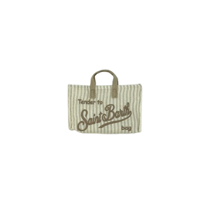 PORTACELLULARE BIANCO/BEIGE A RIGHE