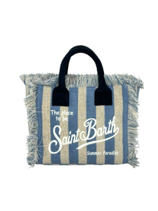BORSA PANNA/AZZURRA A RUGHE IN SPUGNA