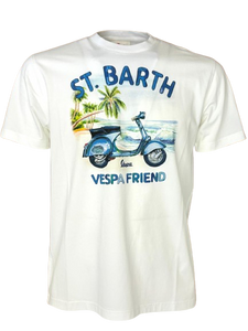 T-SHIRT UOMO BIANCA VESPA FRIEND