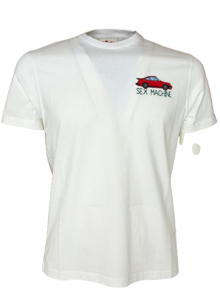 T-SHIRT UOMO BIANCA SEX MACHINE
